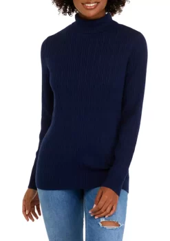 Cheapest ✔️ Kim Rogers® 👩 Women's Long Sleeve Cable Knit Turtleneck Sweater 💯 -Kim Rogers® Shop Belk 78