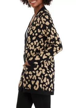 Budget 🎁 Kim Rogers® 👩 Women's Long Sleeve Jacquard Cardigan 🧨 -Kim Rogers® Shop Belk 786