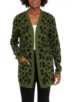 Budget 🎁 Kim Rogers® 👩 Women's Long Sleeve Jacquard Cardigan 🧨 -Kim Rogers® Shop Belk 788