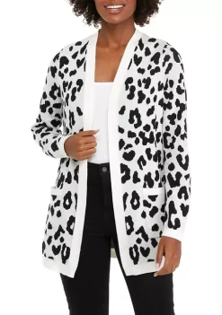 Budget 🎁 Kim Rogers® 👩 Women's Long Sleeve Jacquard Cardigan 🧨 -Kim Rogers® Shop Belk 789