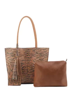 Promo ✨ Kim Rogers® 3 Piece Tiger Tote Set 👍