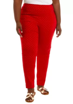 Discount 🤩 Kim Rogers® Plus Size Lurex Diamond Pants 👍