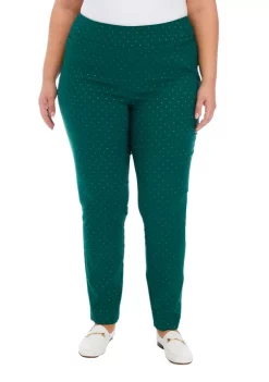 Discount 🤩 Kim Rogers® Plus Size Lurex Diamond Pants 👍 -Kim Rogers® Shop Belk 829