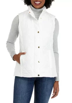 Hot Sale 🧨 Kim Rogers® 👩 Women's Solid Quilted Vest 🌟 -Kim Rogers® Shop Belk 850