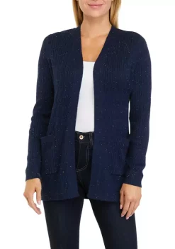 Best Sale ❤️ Kim Rogers® Petite Long Sleeve Cable Knit Cardigan 👍 -Kim Rogers® Shop Belk 881