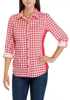 Promo 👍 Kim Rogers® 👩 Women's Roll Tab Knit to Fit 👕 Shirt 😀 -Kim Rogers® Shop Belk 921