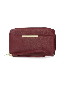 Best Pirce 💯 Kim Rogers® Bonded Leather Sierra Double Zip Around Wristlet ⭐ -Kim Rogers® Shop Belk 933