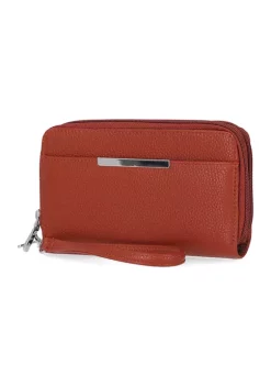 Best Pirce 💯 Kim Rogers® Bonded Leather Sierra Double Zip Around Wristlet ⭐ -Kim Rogers® Shop Belk 934