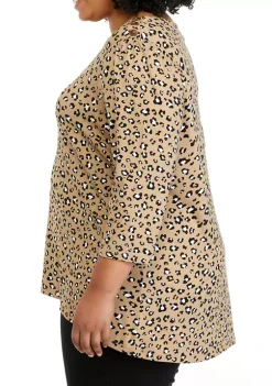 Outlet 🔥 Kim Rogers® Plus Size Tunic Top with Button Shoulders ❤️ -Kim Rogers® Shop Belk 948
