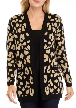 Coupon ⭐ Kim Rogers® Petite Long Sleeve Jacquard Cardigan 👍 -Kim Rogers® Shop Belk 979